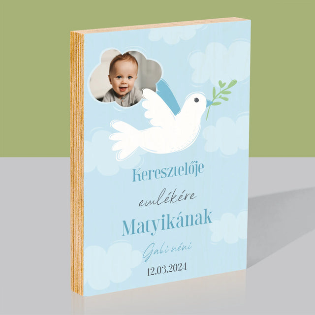 Fotó És Felirat: Keresztelői Emlék Galamb - Nyomtatás Fára