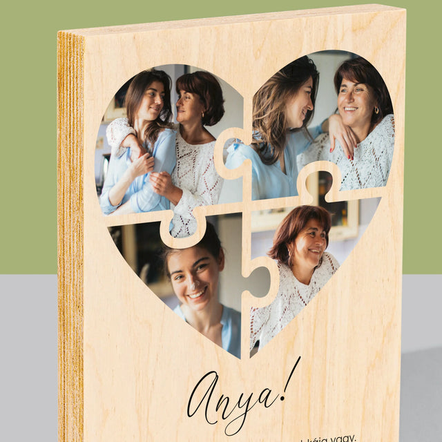 Fotókollázs: Szív Alakú Kirakó Anyának - Nyomtatás Fára