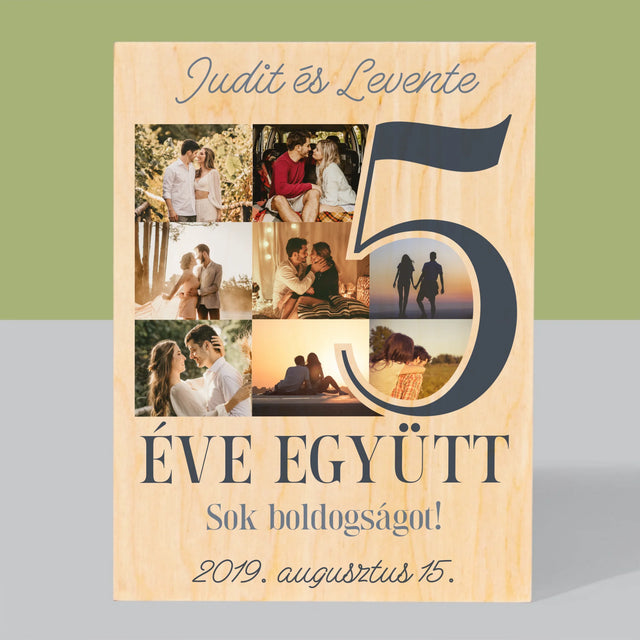 Fotókollázs: 5 Éve Együtt - Nyomtatás Fára