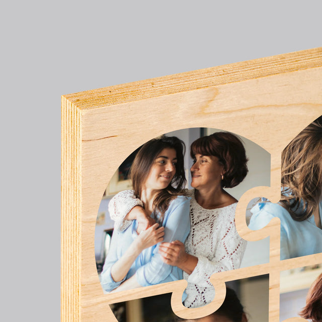 Fotókollázs: Szív Alakú Kirakó Anyának - Nyomtatás Fára