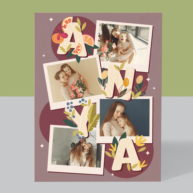 Fotókollázs: Anya Betűk - Nyomtatás Fára