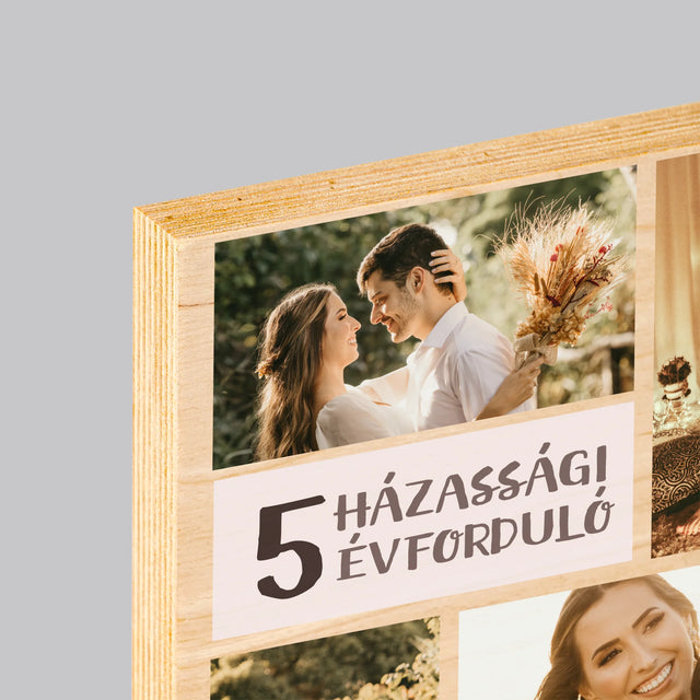 Fotókollázs: 5. Házassági Évforduló - Nyomtatás Fára