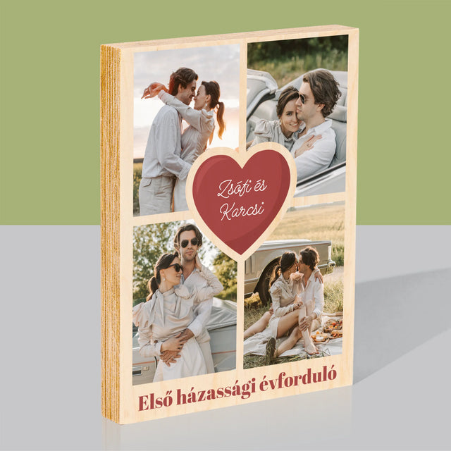 Fotókollázs: Első Évforduló Szív - Nyomtatás Fára