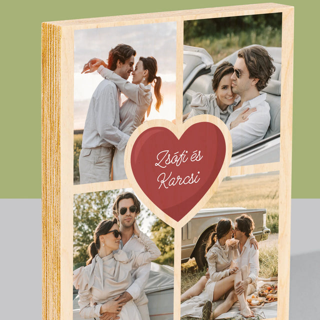 Fotókollázs: Első Évforduló Szív - Nyomtatás Fára