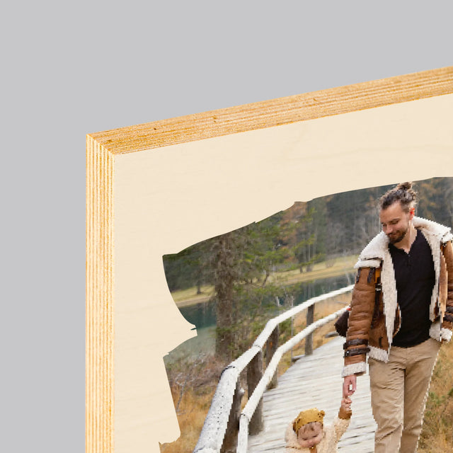 Fotó és aláírás: Apának szóló kártya - Nyomtatás fára | HU