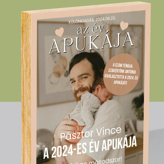 Újság Címlap: Az Év Apukája - Nyomtatás Fára