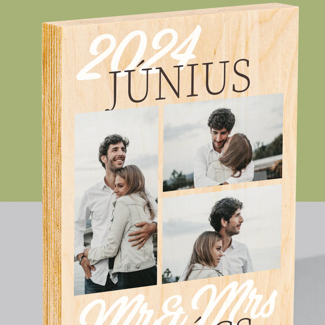 Fotókollázs: Mr&Mrs Dátum - Nyomtatás Fára