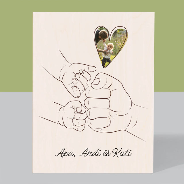 Fotó És Felirat: Apa Gyerek Kezecske - Nyomtatás Fára