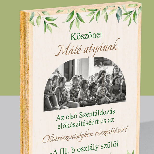 Fotó És Felirat: Köszönet Papnak Elsőáldozás - Nyomtatás Fára