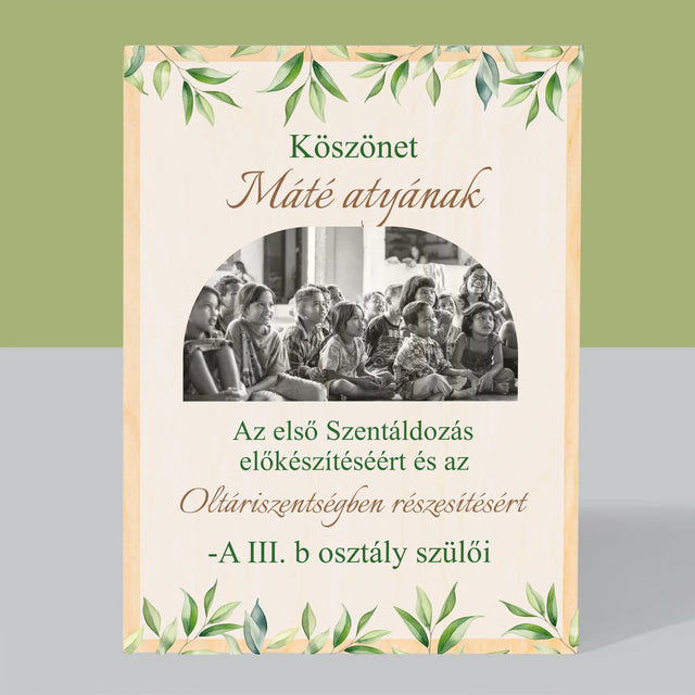 Fotó És Felirat: Köszönet Papnak Elsőáldozás - Nyomtatás Fára