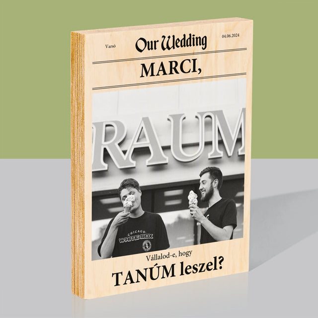 Fotó És Felirat: Our Wedding Tanú - Nyomtatás Fára