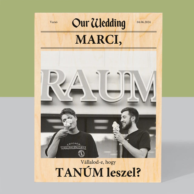 Fotó És Felirat: Our Wedding Tanú - Nyomtatás Fára