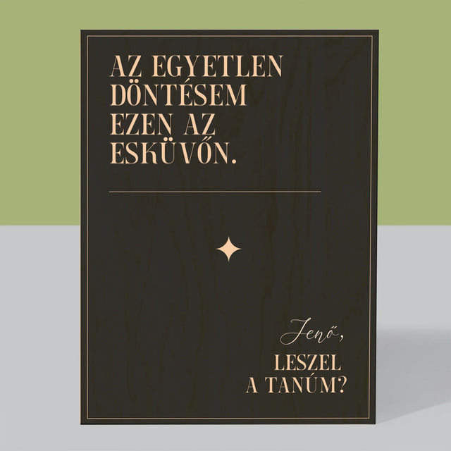 Név És Aláírás: Az Egyetlen Döntésem - Nyomtatás Fára