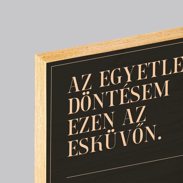 Név És Aláírás: Az Egyetlen Döntésem - Nyomtatás Fára