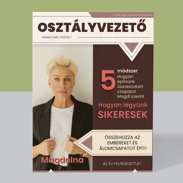 Újság Címlap: Osztályvezető - Nyomtatás Fára