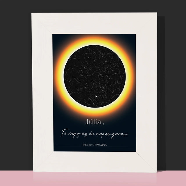 Csillagtérkép: Csillagtérkép: Te Vagy Az Én Napsugaram - Fotókeret