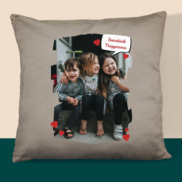 Fotó És Felirat: Szeretett Nagymamának - Párna