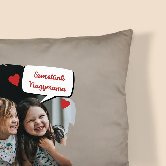 Fotó És Felirat: Szeretett Nagymamának - Párna