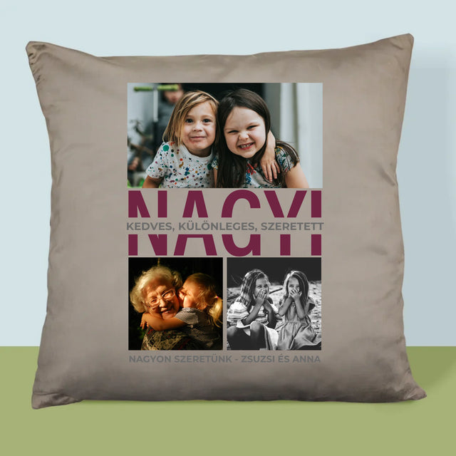 Fotókollázs: Nagymama Jellemzői - Párna