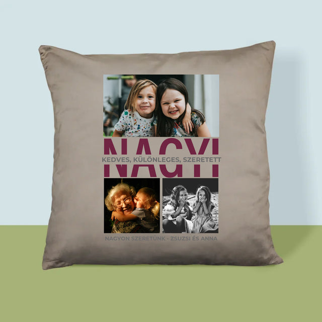 Fotókollázs: Nagymama Jellemzői - Párna