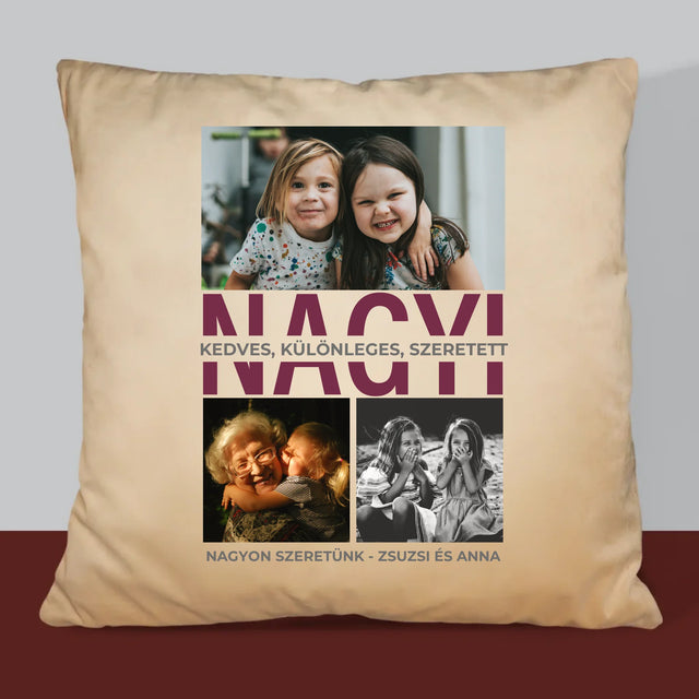 Fotókollázs: Nagymama Jellemzői - Párna