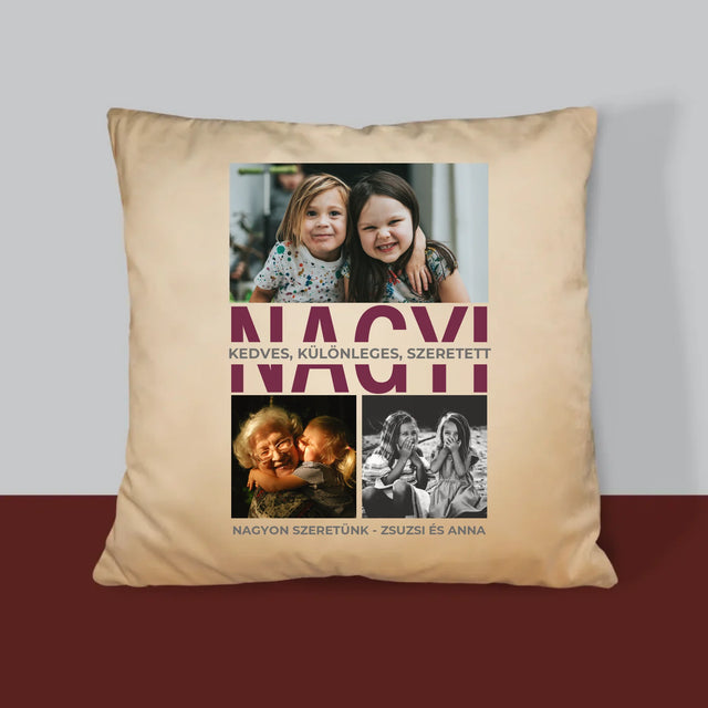 Fotókollázs: Nagymama Jellemzői - Párna