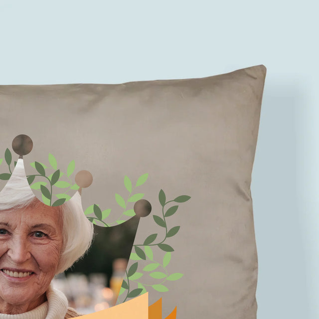 Fotó És Felirat: Nagymama Királynő - Párna