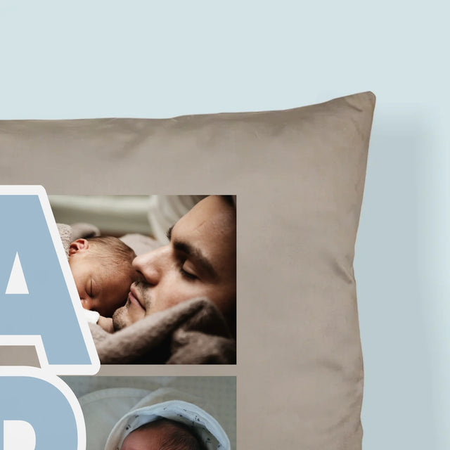 Fotókollázs: Felirat Apa - Párna