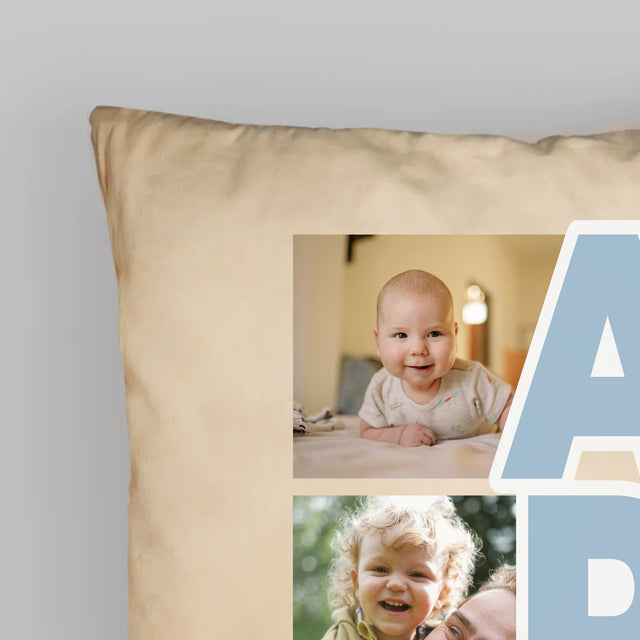 Fotókollázs: Felirat Apa - Párna