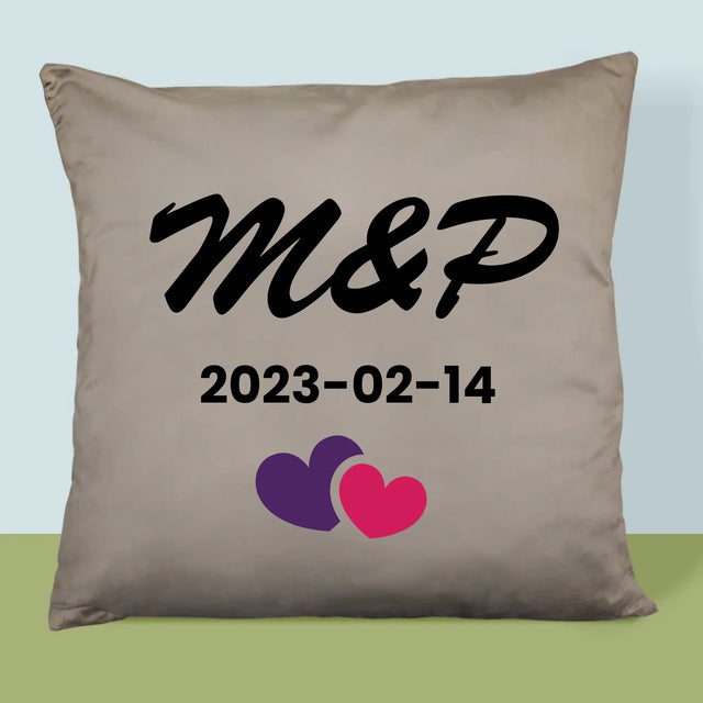 Monogram: Szív Iniciálék - Párna