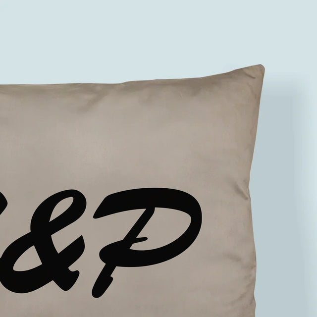 Monogram: Szív Iniciálék - Párna