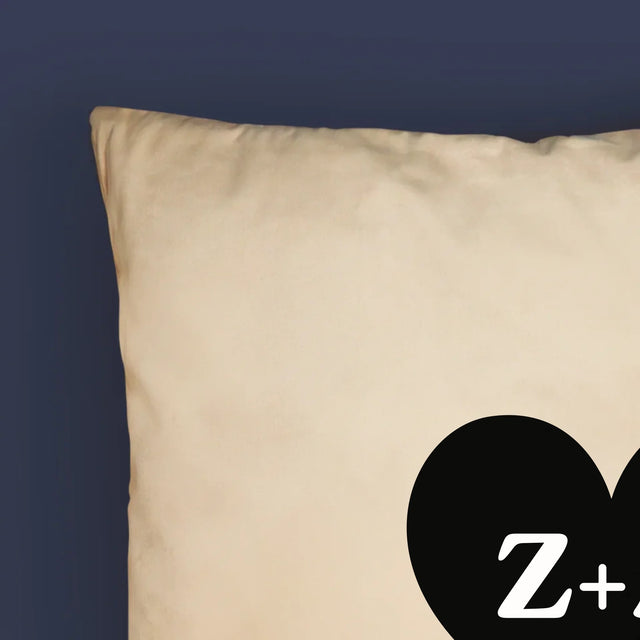 Monogram: Kezdőbetűk Szív Egy Nyíllal - Párna