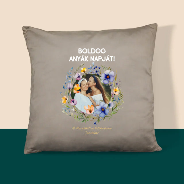 Fotó És Felirat: Sok Boldogságot Anyák Napja Alkalmából - Párna