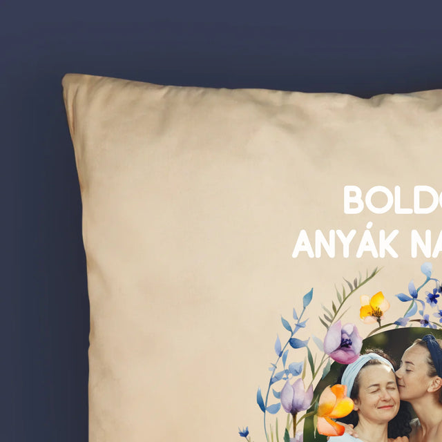 Fotó És Felirat: Sok Boldogságot Anyák Napja Alkalmából - Párna