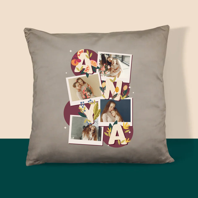Fotókollázs: Anya Betűk - Párna