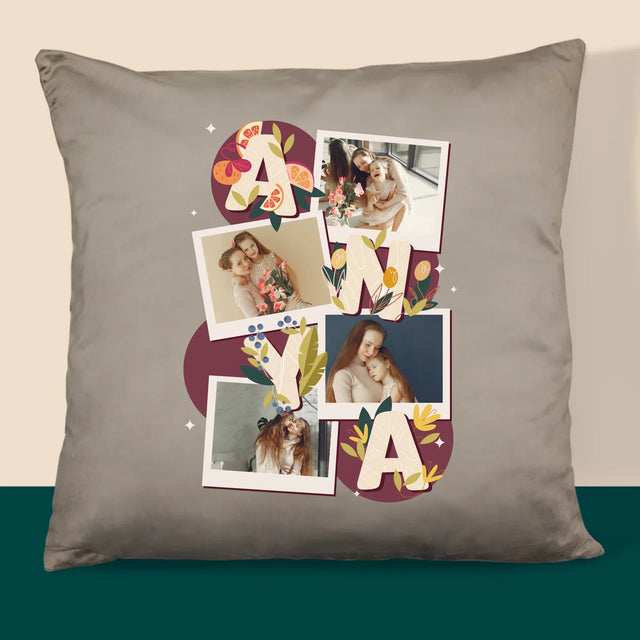 Fotókollázs: Anya Betűk - Párna