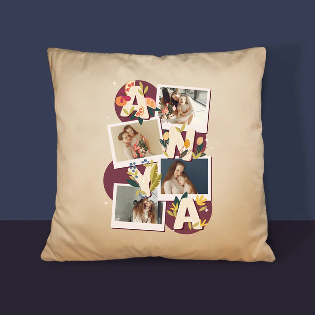 Fotókollázs: Anya Betűk - Párna
