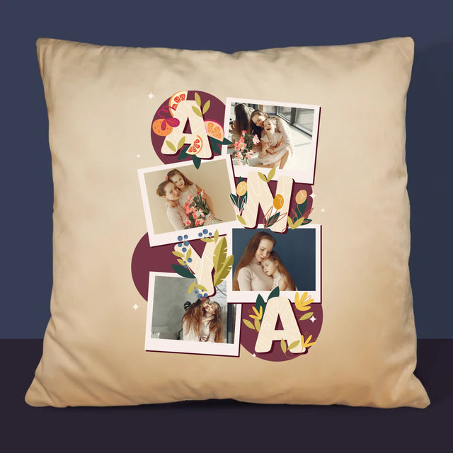 Fotókollázs: Anya Betűk - Párna