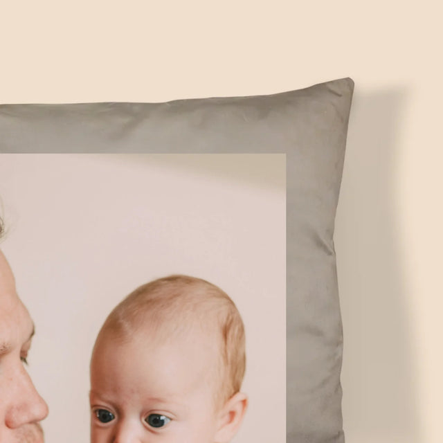 Fotó és felirat: Első Apák napja - Nyomtatott párna | HU