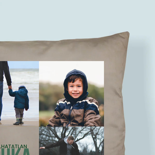 Fotókollázs: Pótolhatatlan Apuka - Párna