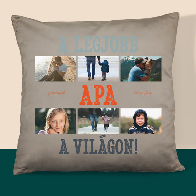 Fotókollázs: A Legjobb Apa A Világon Fénykép - Párna