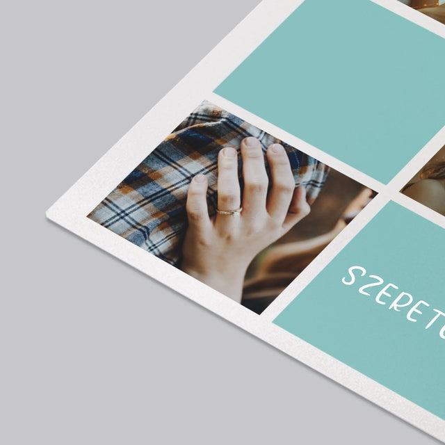 Fotókollázs: Szeretlek, Iniciálék - Íróasztal Alátét