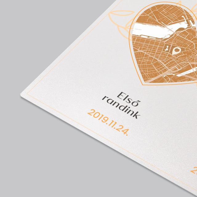 Városi Térkép: Szerelmünk Története - Íróasztal Alátét