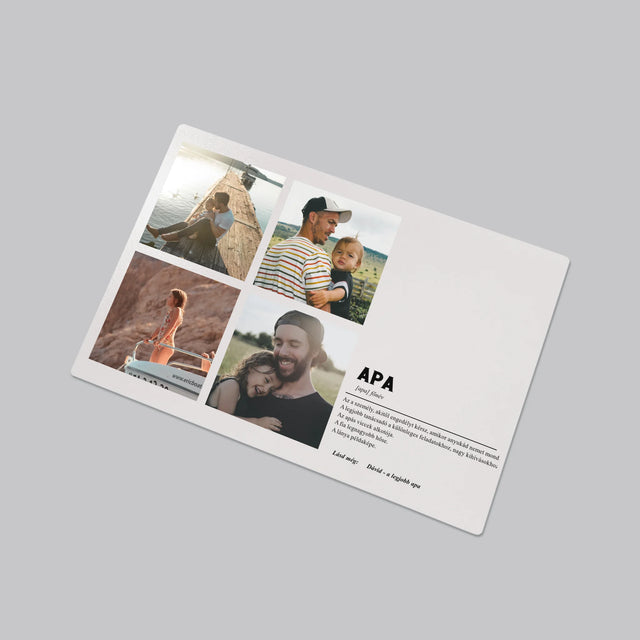 Fotókollázs: Apu Fogalma - Íróasztal Alátét