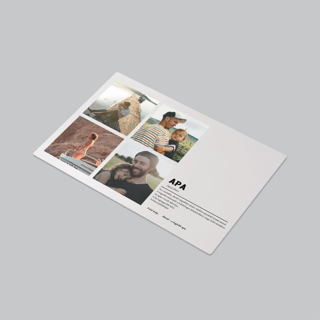 Fotókollázs: Apu Fogalma - Íróasztal Alátét