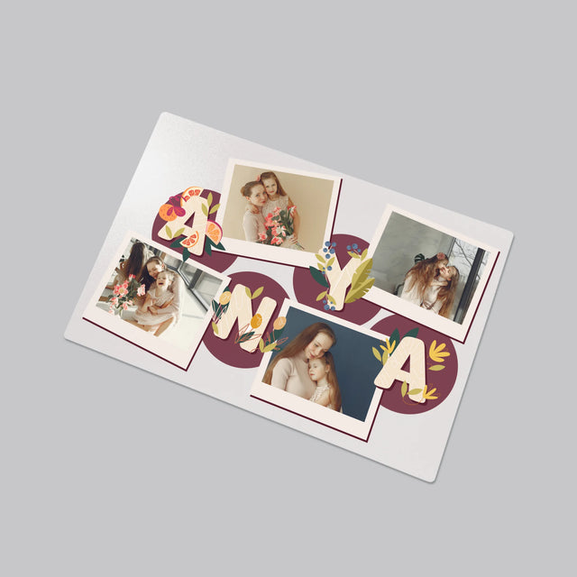 Fotókollázs: Anya Betűk - Íróasztal Alátét