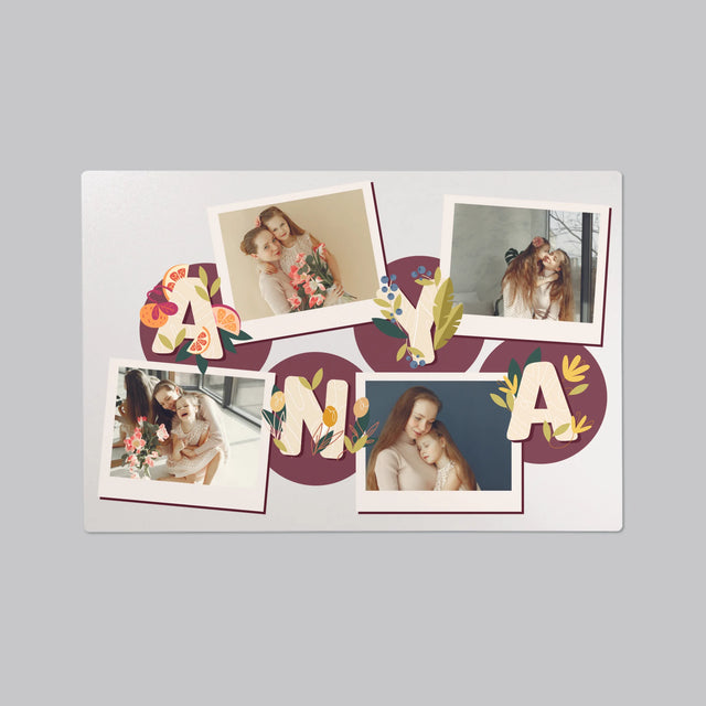 Fotókollázs: Anya Betűk - Íróasztal Alátét