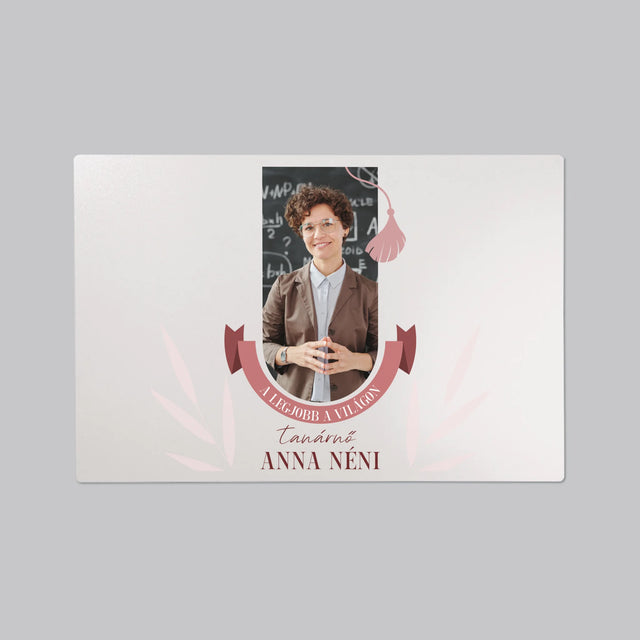 Fotó És Felirat: A Legjobb Tanárnő A Világon - Íróasztal Alátét