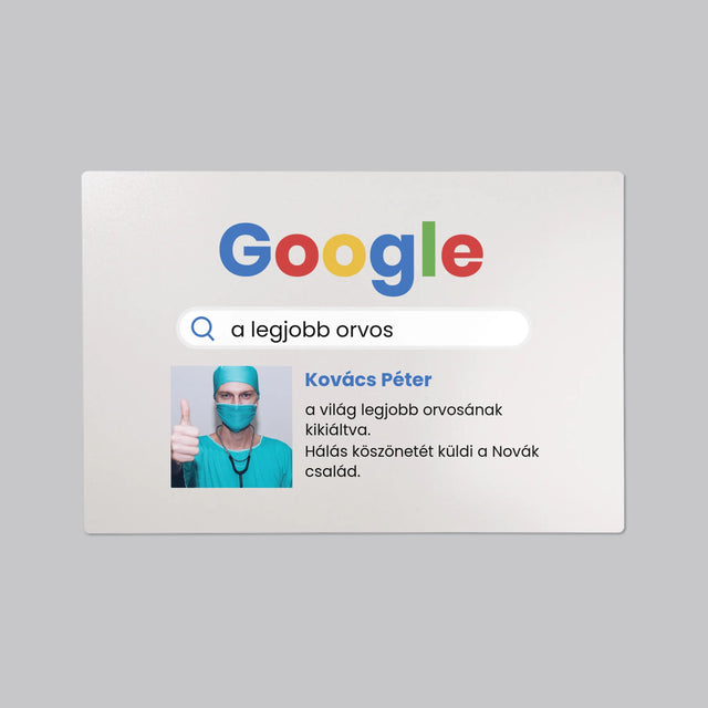 Fotó És Felirat: Google-Találat A Legjobb Orvosra - Íróasztal Alátét