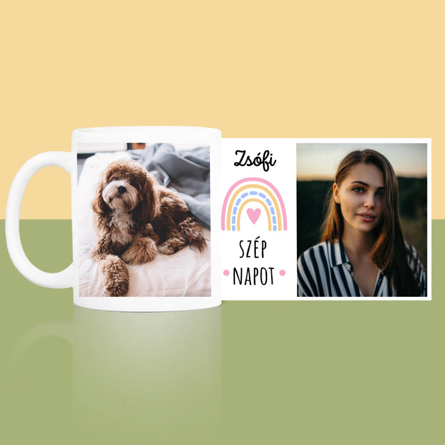 Fotókollázs: Szép Napot - Bögre